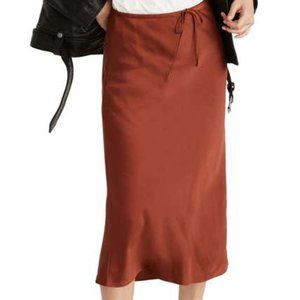 Madewell Drawstring Midi Slip Skirt